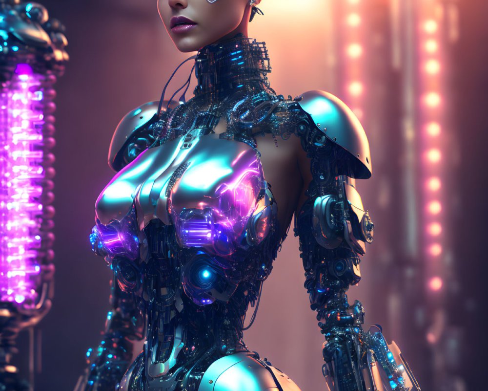 AI Robot, AI Chat, photo realistic, robot, computer, AI, AI humanoid robot, Human vs robot, futuristic , cyberpunk robot, anime robot No. #1126