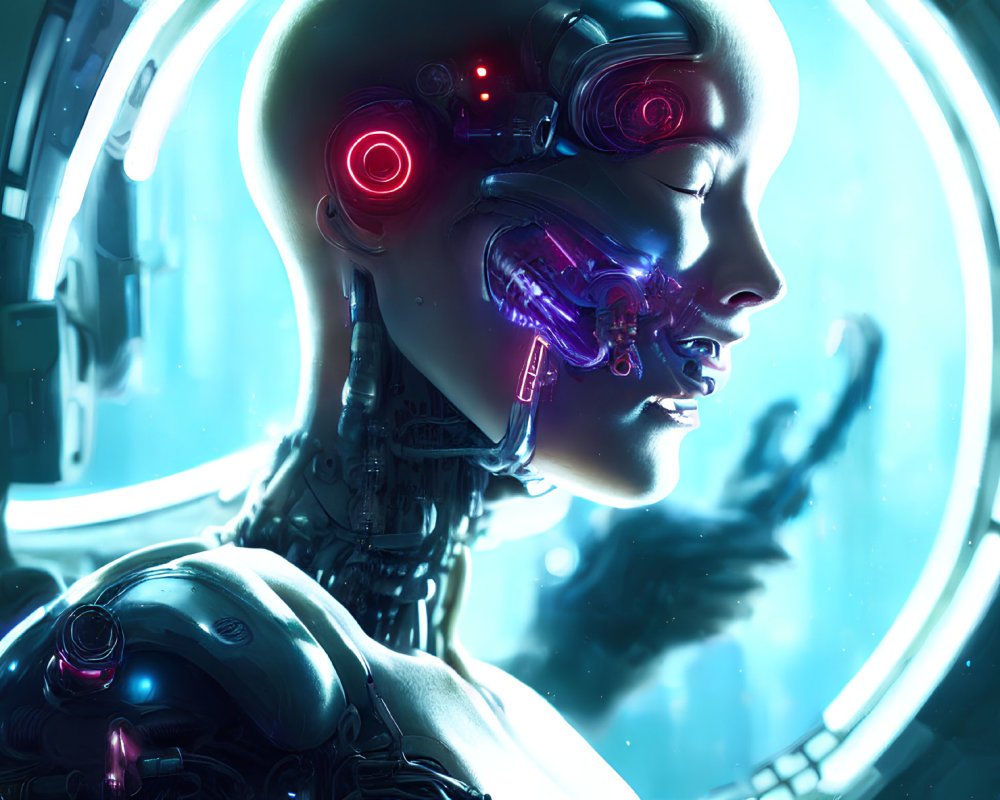 AI Robot, AI Chat, photo realistic, robot, computer, AI, AI humanoid robot, Human vs robot, futuristic , cyberpunk robot, anime robot No. #1234