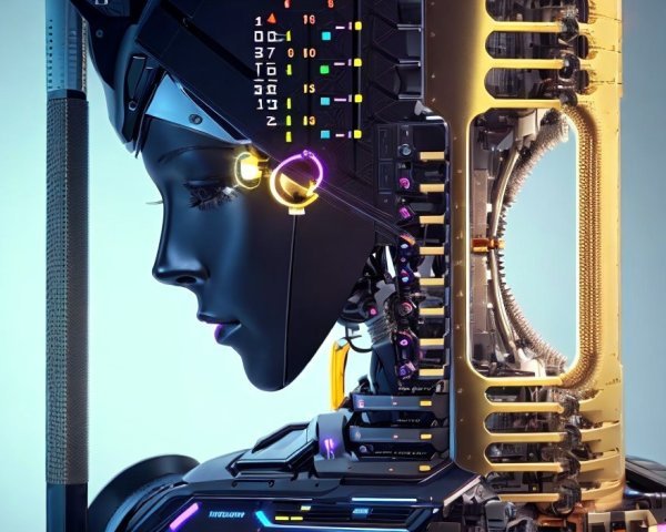 AI Robot, AI Chat, photo realistic, robot, computer, AI, AI humanoid robot, Human vs robot, futuristic , cyberpunk robot, anime robot No. #126