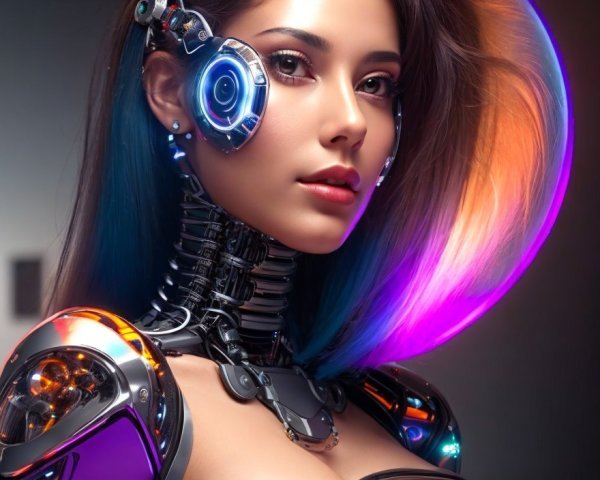 AI Robot, AI Chat, photo realistic, robot, computer, AI, AI humanoid robot, Human vs robot, futuristic , cyberpunk robot, anime robot No. #1306