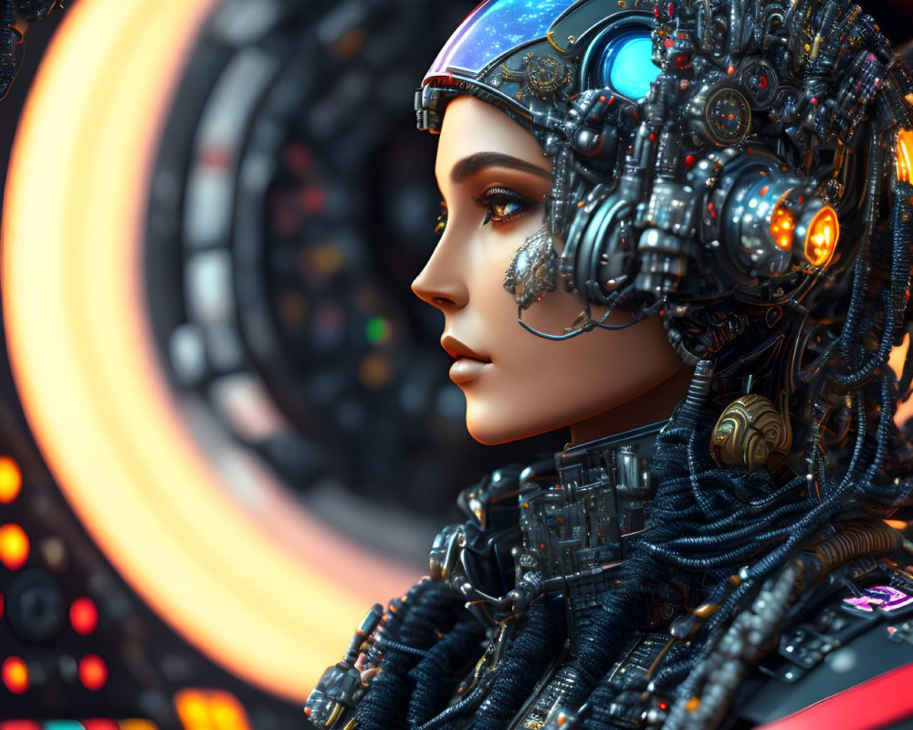 AI Robot, AI Chat, photo realistic, robot, computer, AI, AI humanoid robot, Human vs robot, futuristic , cyberpunk robot, anime robot No. #134