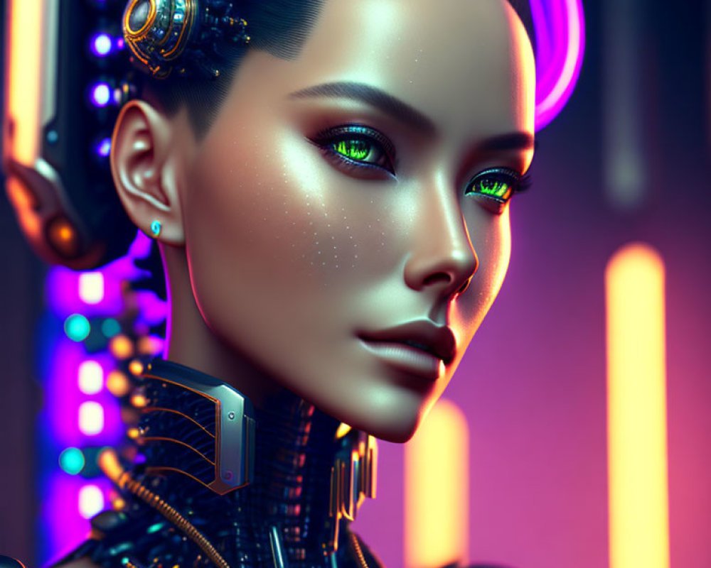 AI Robot, AI Chat, photo realistic, robot, computer, AI, AI humanoid robot, Human vs robot, futuristic , cyberpunk robot, anime robot No. #137