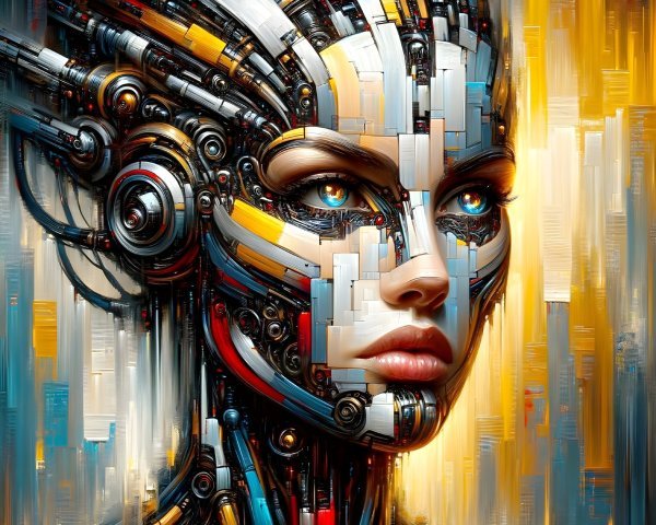 AI Robot, AI Chat, photo realistic, robot, computer, AI, AI humanoid robot, Human vs robot, futuristic , cyberpunk robot, anime robot No. #1374