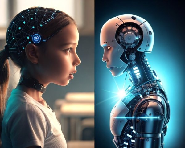 AI Robot, AI Chat, photo realistic, robot, computer, AI, AI humanoid robot, Human vs robot, futuristic , cyberpunk robot, anime robot No. #1418