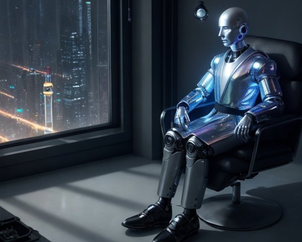 AI Robot, AI Chat, photo realistic, robot, computer, AI, AI humanoid robot, Human vs robot, futuristic , cyberpunk robot, anime robot No. #1473