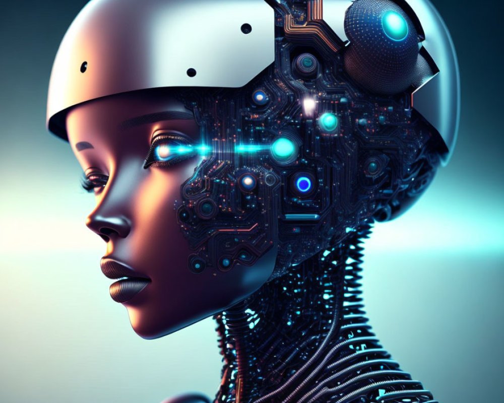 AI Robot, AI Chat, photo realistic, robot, computer, AI, AI humanoid robot, Human vs robot, futuristic , cyberpunk robot, anime robot No. #180