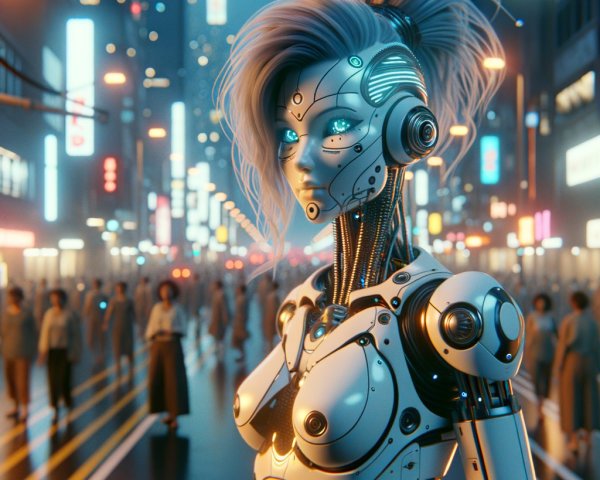 AI Robot, AI Chat, photo realistic, robot, computer, AI, AI humanoid robot, Human vs robot, futuristic , cyberpunk robot, anime robot No. #348