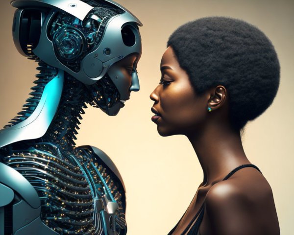 AI Robot, AI Chat, photo realistic, robot, computer, AI, AI humanoid robot, Human vs robot, futuristic , cyberpunk robot, anime robot No. #387