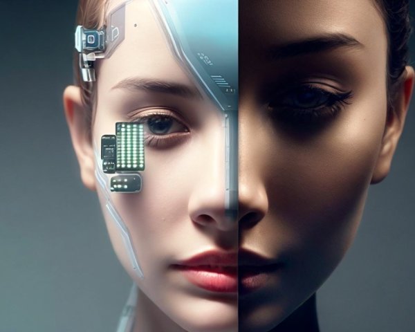 AI Robot, AI Chat, photo realistic, robot, computer, AI, AI humanoid robot, Human vs robot, futuristic , cyberpunk robot, anime robot No. #392