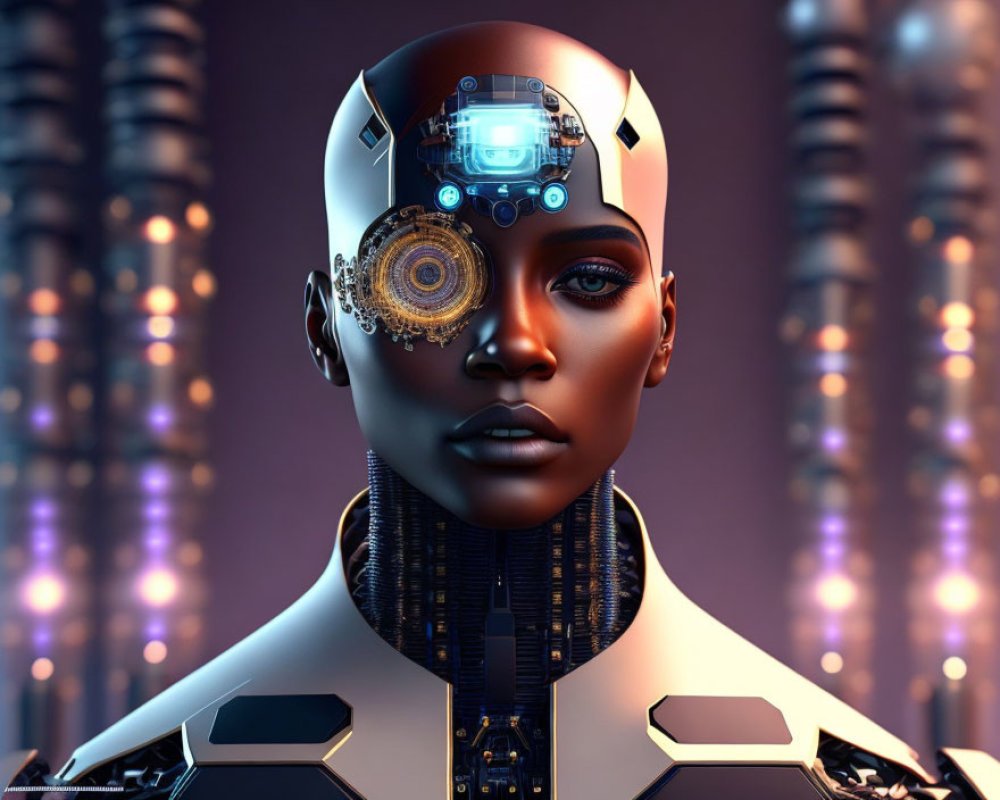 AI Robot, AI Chat, photo realistic, robot, computer, AI, AI humanoid robot, Human vs robot, futuristic , cyberpunk robot, anime robot No. #428