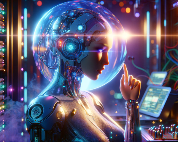 AI Robot, AI Chat, photo realistic, robot, computer, AI, AI humanoid robot, Human vs robot, futuristic , cyberpunk robot, anime robot No. #558