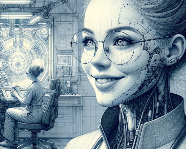 AI Robot, AI Chat, photo realistic, robot, computer, AI, AI humanoid robot, Human vs robot, futuristic , cyberpunk robot, anime robot No. #577