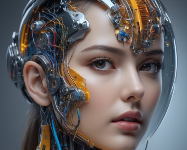 AI Robot, AI Chat, photo realistic, robot, computer, AI, AI humanoid robot, Human vs robot, futuristic , cyberpunk robot, anime robot No. #720