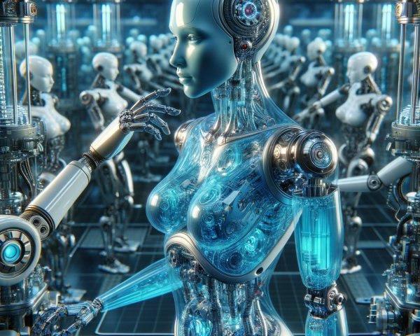 AI Robot, AI Chat, photo realistic, robot, computer, AI, AI humanoid robot, Human vs robot, futuristic , cyberpunk robot, anime robot No. #75