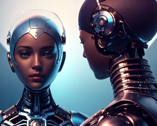 AI Robot, AI Chat, photo realistic, robot, computer, AI, AI humanoid robot, Human vs robot, futuristic , cyberpunk robot, anime robot No. #91