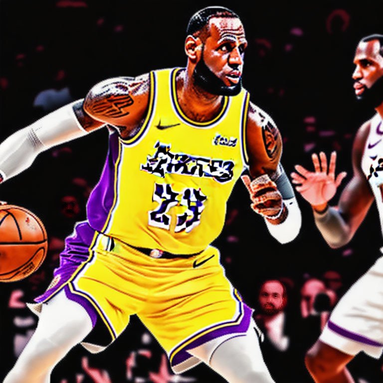 Lebron James on the lakers