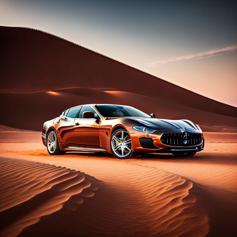 A maserati in the desert