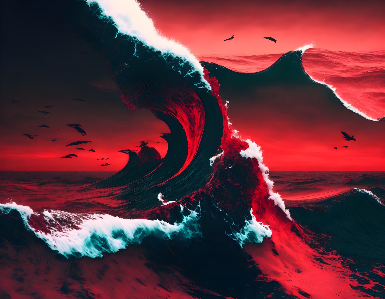 oceans of blood, black and red aesthetic
