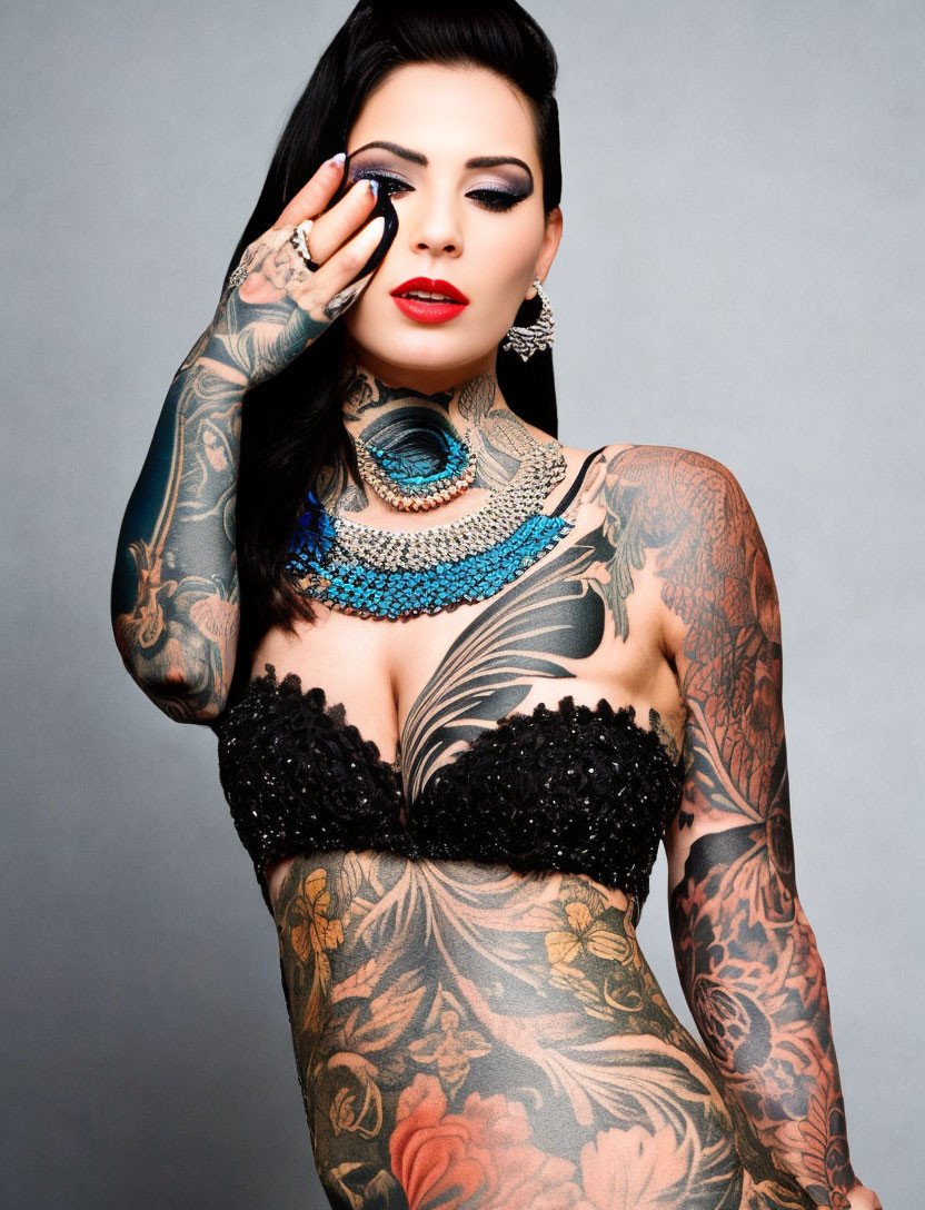 Tattooed woman