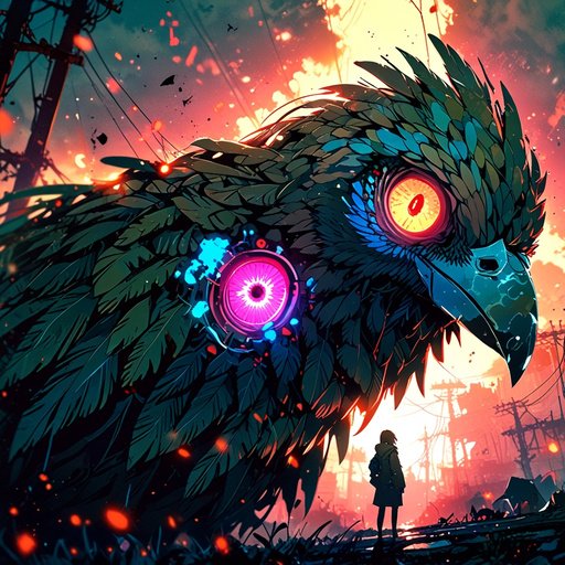 Anime A Breathtakingly Vibrant But Decaying Bird Of Radioactiv