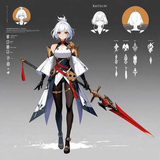 Anime Genshin Impact Style Character Designfull Body From Head