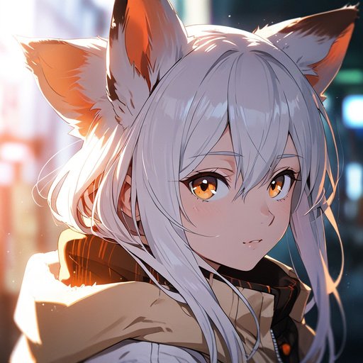 Anime Make The Face Of A Fox The Eyes Are Thin And Gold In Col