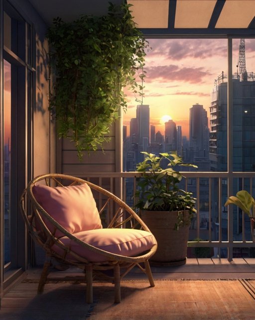 Anime The Image Youve Shared Depicts A Cozy Modern Zenlike Bal