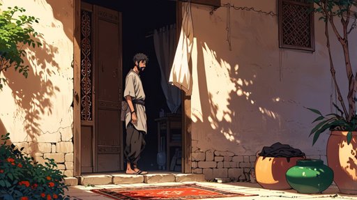 Anime In A Small Traditional Stone House Typical Of A Moroccan