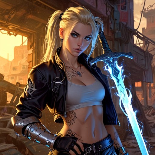 Anime Strikingly Captivating Blonde Women Of The Wasteland Wi