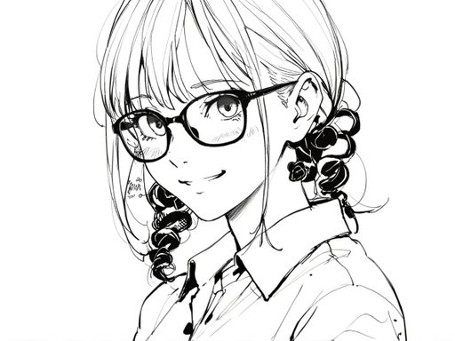 Anime Woman With Glasses Office Shirt Braids In Hair 34 View S