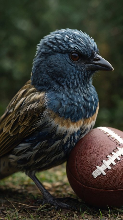 Bird Wears Football Jersey