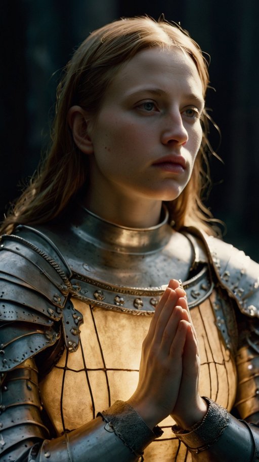 Joan Of Arc In A Moment Of Prayer Seeking Divin