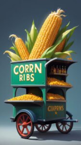 Concept Art Design A Food Cart For Selling Corn Ribs The Cart