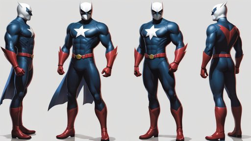 Concept Art Superhero Wearing A Mask 1950S Style