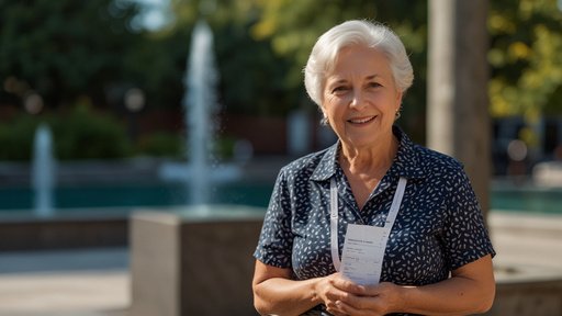 A Canadian Senior Woman Holding Her Pension Check Stan