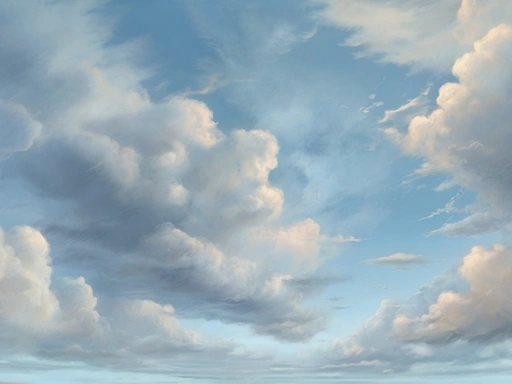 A Cloudy Sky Light Blue