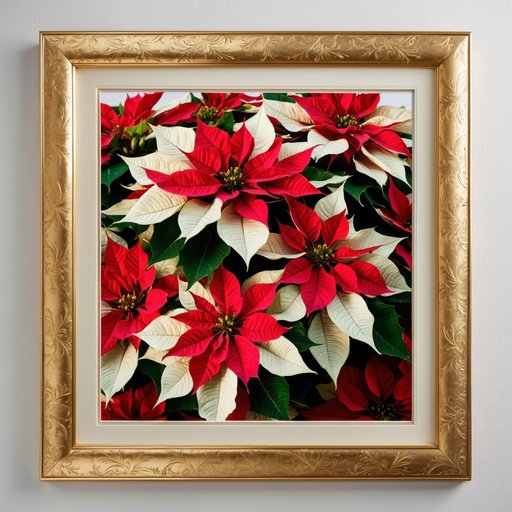 A Vibrant Poinsettia Pattern Fills The Entirety Of A B