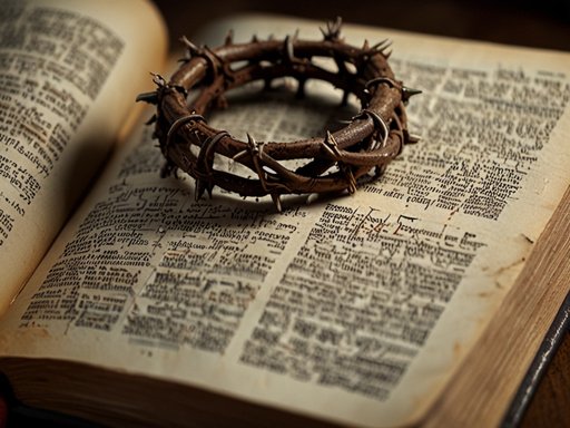 Bible With A Crown Of Thorns