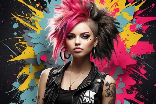 Create Punk Rock Art Background Design