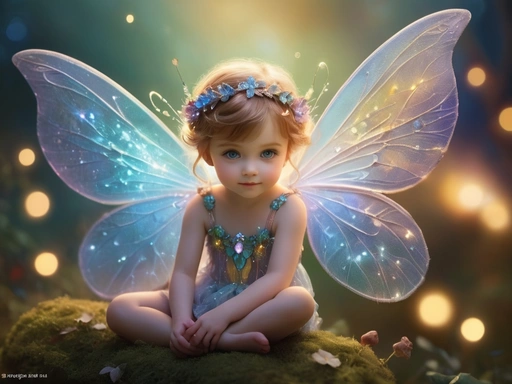 Delicate Mini Fairies Tiny And Enchanting Are Depicted