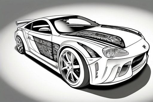 Generate Black And White Illustrations Of Customtuned