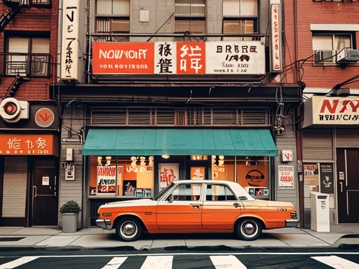 Japanese Retro Style New York City