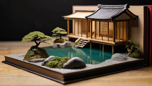 Miniature Model Of A Traditional Japanese Onsen Inside