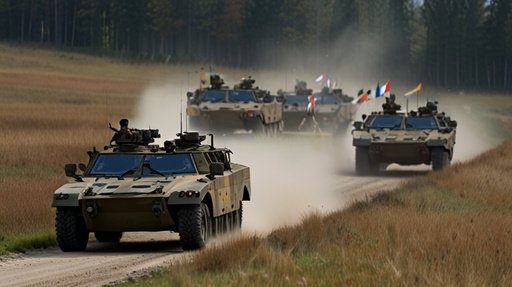 Nato Military Exercise An Image Depicting A Multinatio