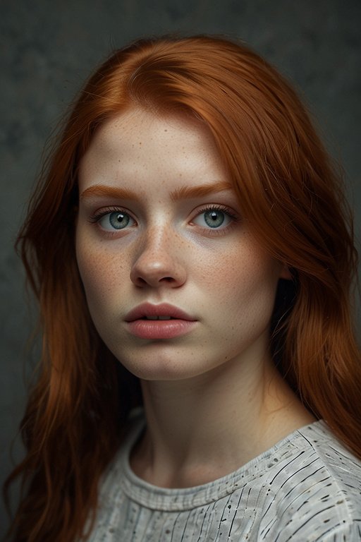 Red Head Women Portrait 23 Years Old