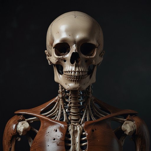 A Human Of Half Body And Half Skeleton