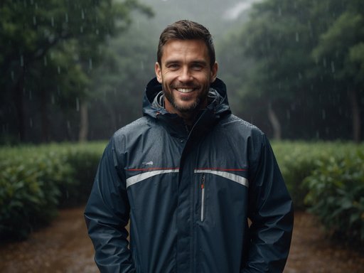 A Man With A Rain Jacket Standing With Hands Clasped I