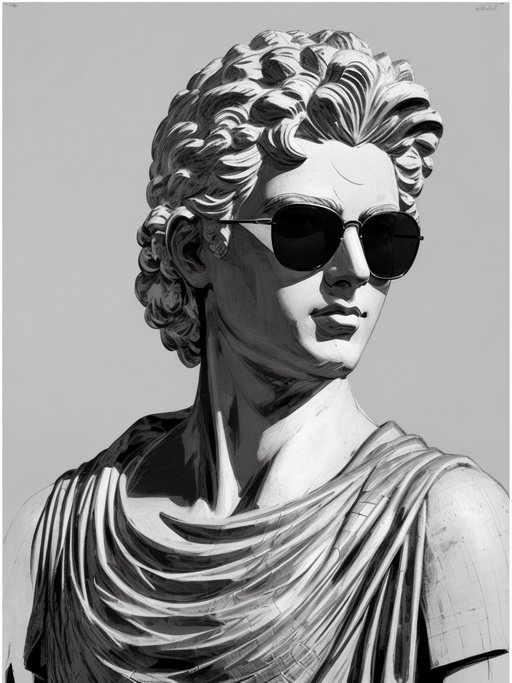 Classical Statue Wearing Sunglasses Ancient Art With A