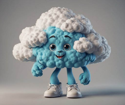 Cloud Mascot Cartoon Character