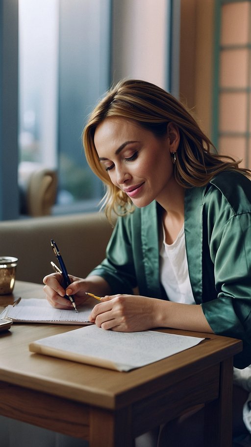 Detailed And Photorealistic Scene Of A Happy Woman Pl